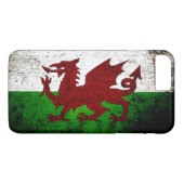Black Grunge Wales Flag Case-Mate iPhone Case (Achterkant (Horizontaal))