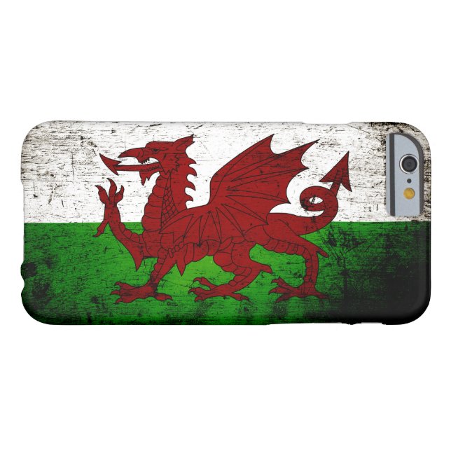 Black Grunge Wales Flag Case-Mate iPhone Case (Achterkant Horizontaal)
