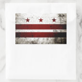 Black Grunge Washington DC Flag Rechthoekige Sticker (Tas)