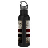 Black Grunge Washington DC Flag Waterfles (Achterkant)