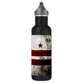 Black Grunge Washington DC Flag Waterfles (Rechts)