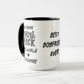 Black Grunge You Rock My World Beste Vriendin Ooit Mok (Voorkant links)