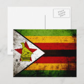 Black Grunge Zimbabwe vlag Briefkaart (Voorkant / Achterkant)
