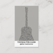 Black Guitar Music Visitekaartje (Voorkant)