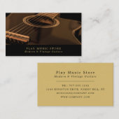 Black Guitar, Musical Instrument Store Visitekaartje (Voorkant / Achterkant)