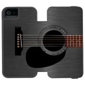 Black Guitar Piano Combo Incipio iPhone Portemonnee Hoesje (Agenda Open)