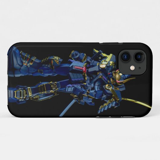 Black Gundam iPhone Case (Achterkant (horizontaal))