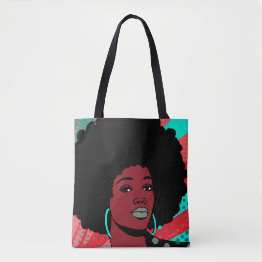 Black Gurl Pop Art Tote Bag (Voorkant)