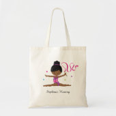 Black Gymnast Personalized Tote Bag (Voorkant)