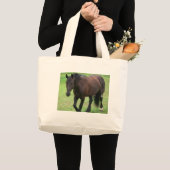 Black Gypsy Vanner Grote Tote Bag (Voorkant (product))
