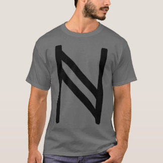 Black Hagalaz Rune Paintborstel Versie 2 T-shirt