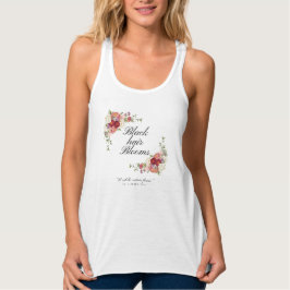 "Black Hair Blooms" Erfgoed Lente Bella Tanktop