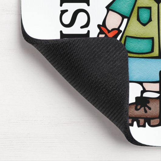 Black Hair Boy I Love Vist Muismat (Hoek)