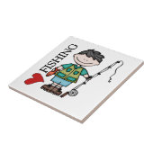 Black Hair Boy I Love Vist Tegeltje (Zijkant)