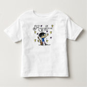 Black Hair Boy Rock Star Kinder Shirts (Voorkant)