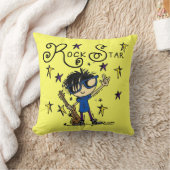 Black Hair Boy Rock Star Kussen (Deken)