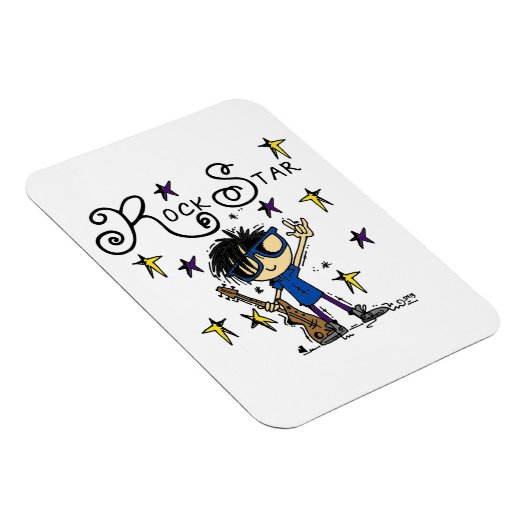 Black Hair Boy Rock Star Magneet (Rechterzijde)