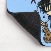 Black Hair Boy Rock Star Muismat (Hoek)