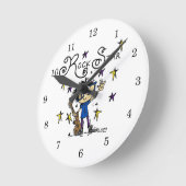 Black Hair Boy Rock Star Ronde Klok (Hoek)