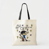 Black Hair Boy Rock Star Tote Bag (Voorkant)