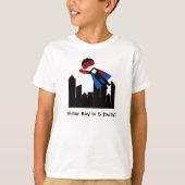 Black Hair Boy Super Hero T-shirt (Voorkant)