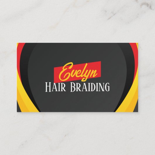 Black Hair Braiding Salon Verbind met ons QR-code Visitekaartje (Achterkant)