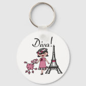 Black Hair Diva Sleutelhanger (Voorkant)