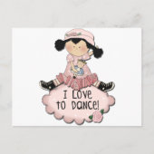 Black Hair Girl Dancer Tshirts en cadeautjes Briefkaart (Voorkant)