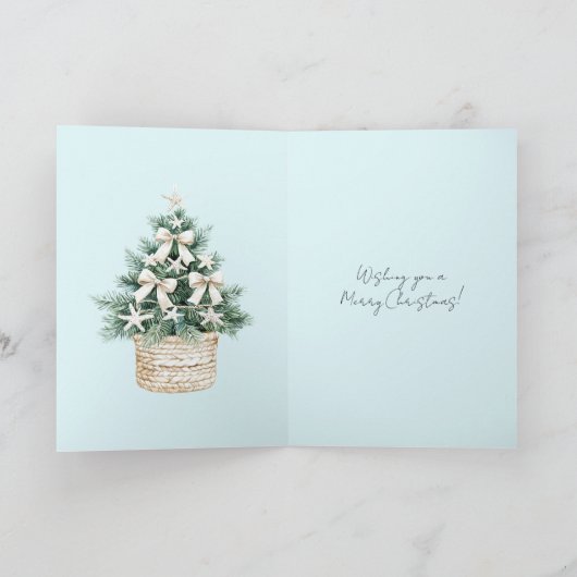 Black Hair Man Christmas   Kaart (Binnen)