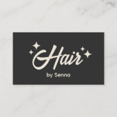 Black Hair Stylist Retro Stars Visitekaartje (Voorkant)