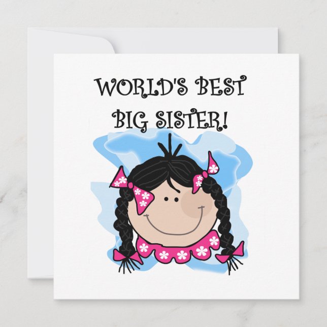 Black Hair World's Best Big Sister Gifts (Voorkant)