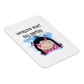 Black Hair World's Best Big Sister Gifts Magneet (Rechterzijde)