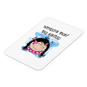 Black Hair World's Best Big Sister Gifts Magneet (Linkerzijde)