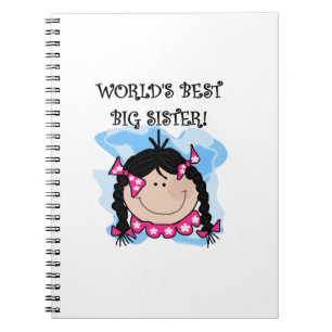 Black Hair World's Best Big Sister Gifts Notitieboek