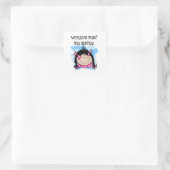 Black Hair World's Best Big Sister Gifts Vierkante Sticker (Tas)