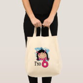 Black Haire Girl Ik ben zes Tote Bag (Voorkant (product))