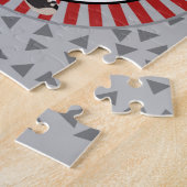 Black Haire Skateboard Boy - Grey Red Legpuzzel (Zijkant)