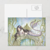 BLACK HAIRED MERMAID BRIEFKAART (Voorkant / Achterkant)