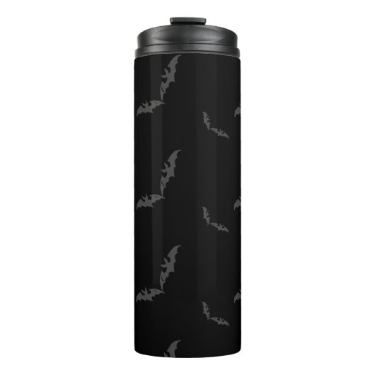 Black Halloween/bat Thermal Tumbler Thermosbeker (Voorkant)