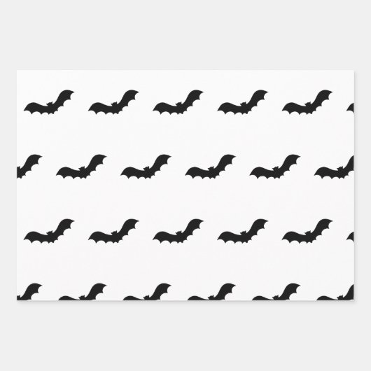 Black Halloween Bats Inpakpapier Vel (Voorkant)