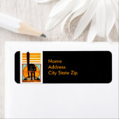 Black Halloween Cat Etiket (Insitu)