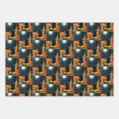 Black Halloween Cat Inpakpapier Vel (Voorkant 2)