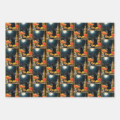Black Halloween Cat Inpakpapier Vel (Voorkant)