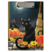 Black Halloween Cat Klembord (Voorkant)