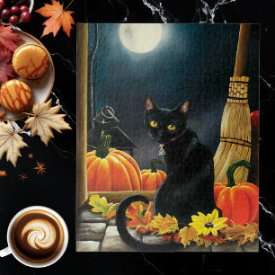 Black Halloween Cat Legpuzzel