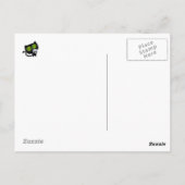 Black Halloween Cat met schedel Briefkaart (Achterkant)