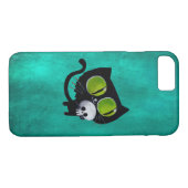 Black Halloween Cat met schedel Case-Mate iPhone Case (Achterkant (Horizontaal))