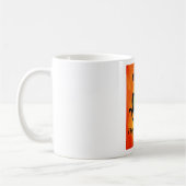 Black Halloween Cat met schedel Koffiemok (Links)
