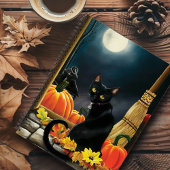 Black Halloween Cat Notitieboek