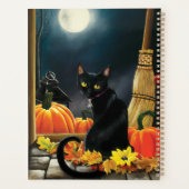 Black Halloween Cat Planner (Achterkant)